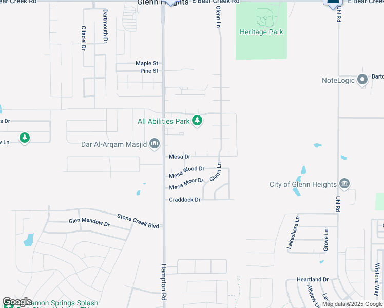 map of restaurants, bars, coffee shops, grocery stores, and more near 2004 Verde Drive in Glenn Heights