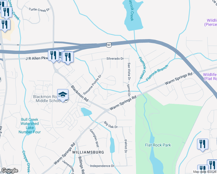 map of restaurants, bars, coffee shops, grocery stores, and more near 5200 Greystone Summit Drive in Columbus