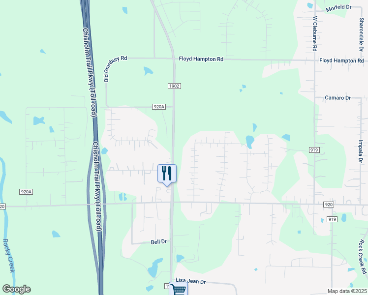 map of restaurants, bars, coffee shops, grocery stores, and more near 11017 Adiana Ln in Crowley