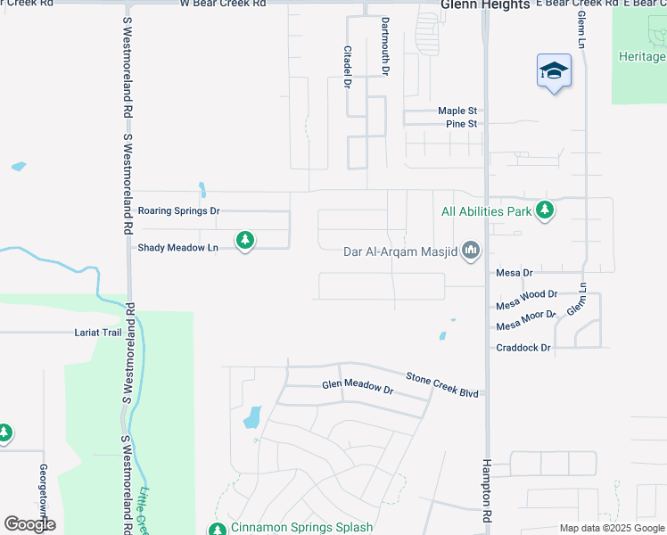 map of restaurants, bars, coffee shops, grocery stores, and more near 413 Sleepy Top Road in Glenn Heights