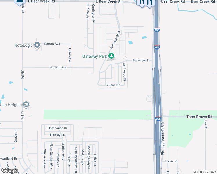 map of restaurants, bars, coffee shops, grocery stores, and more near 1218 Yukon Dr in Glenn Heights