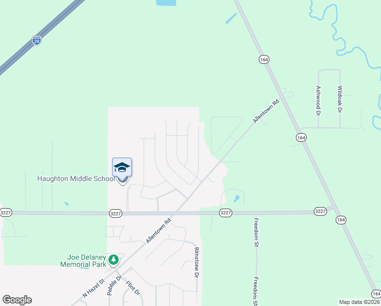 map of restaurants, bars, coffee shops, grocery stores, and more near 710 Bianca Street in Haughton