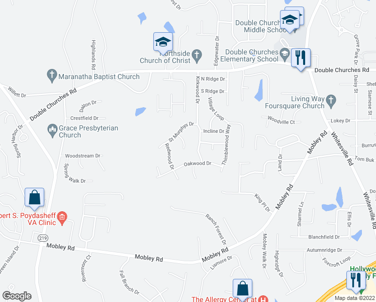 map of restaurants, bars, coffee shops, grocery stores, and more near 7122 Saint Murphys Court in Columbus