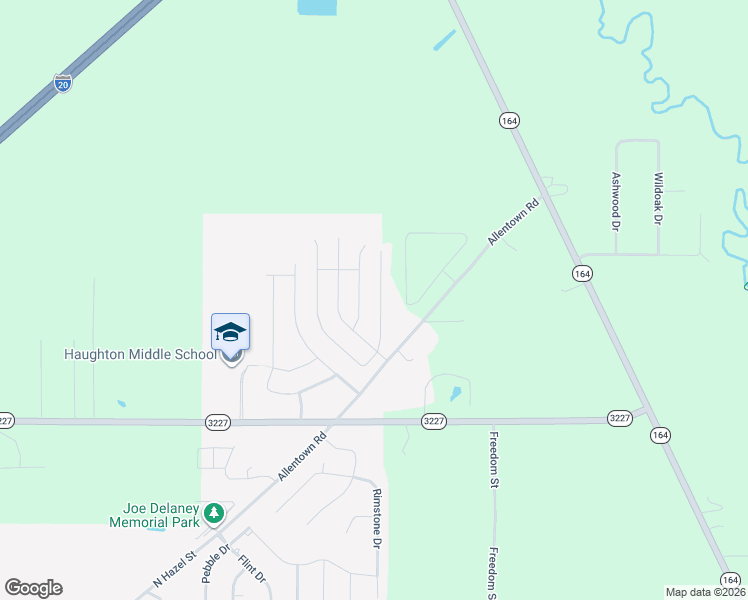 map of restaurants, bars, coffee shops, grocery stores, and more near 710 Bianca Street in Haughton