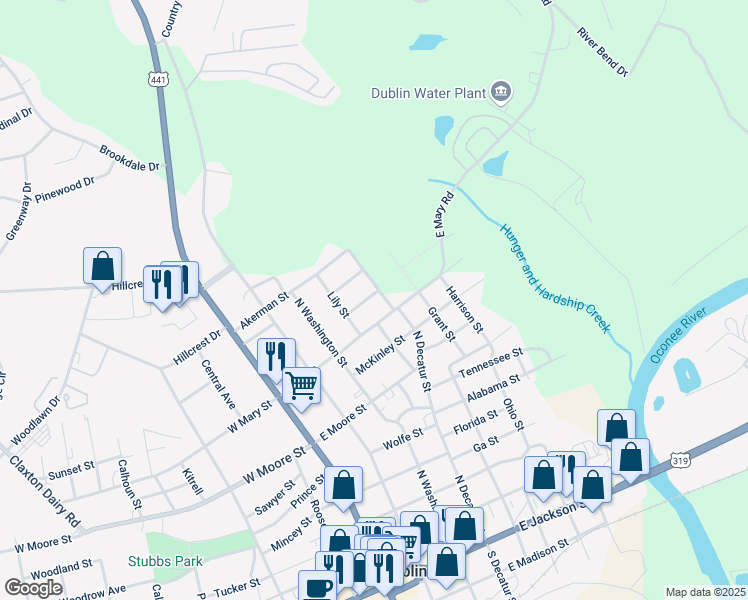 map of restaurants, bars, coffee shops, grocery stores, and more near 114 Carter Street in Dublin