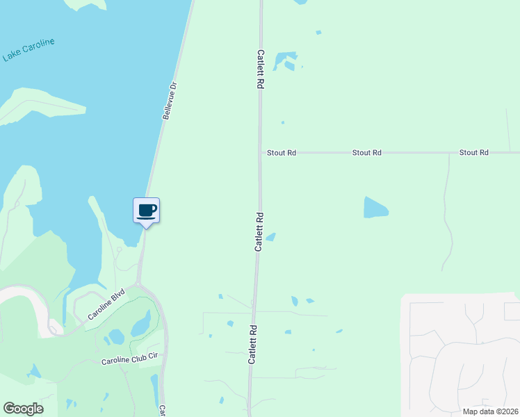 map of restaurants, bars, coffee shops, grocery stores, and more near Catlett Road in Madison