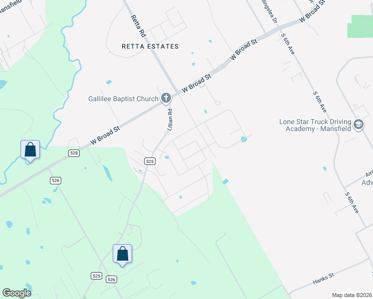 map of restaurants, bars, coffee shops, grocery stores, and more near 12164 County Road 525 in Mansfield