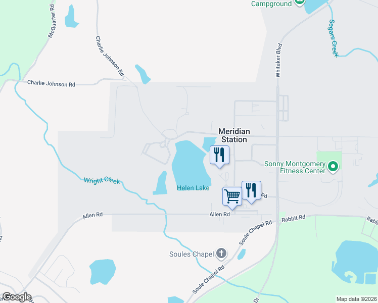 map of restaurants, bars, coffee shops, grocery stores, and more near in NAS MERIDIAN