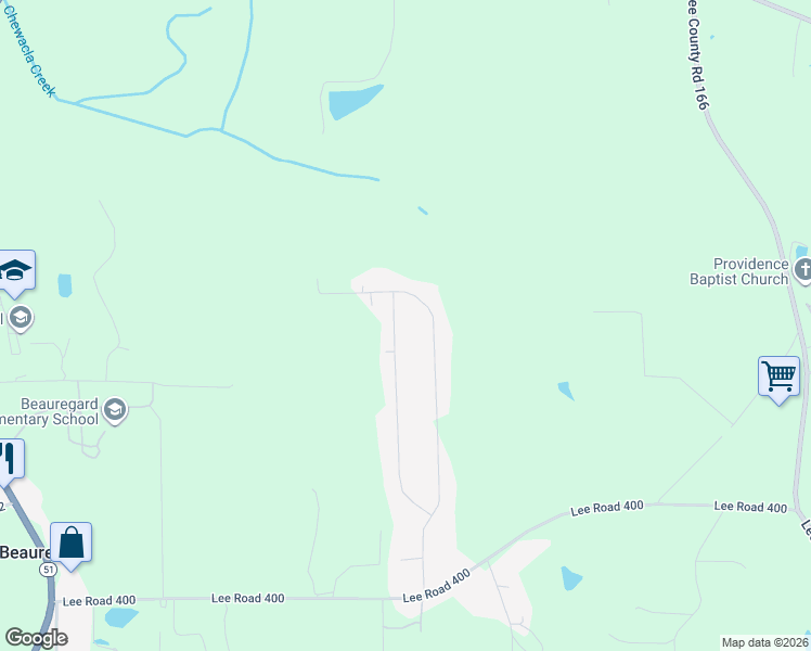 map of restaurants, bars, coffee shops, grocery stores, and more near 101 Lee Road 483 in Opelika