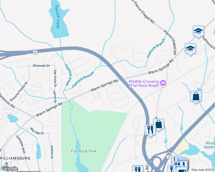 map of restaurants, bars, coffee shops, grocery stores, and more near 7206 Midland Chase Loop in Columbus