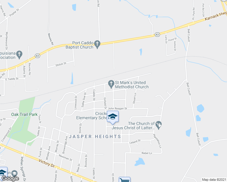map of restaurants, bars, coffee shops, grocery stores, and more near 1098 Jasper Drive in Marshall