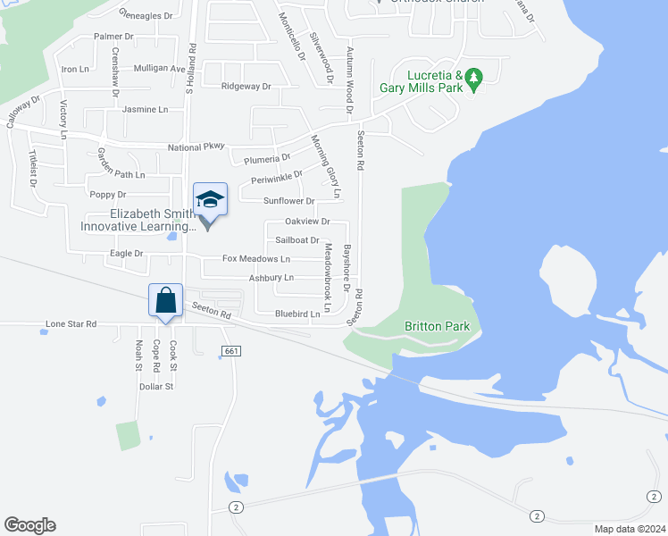 map of restaurants, bars, coffee shops, grocery stores, and more near 805 Meadowbrook Lane in Mansfield