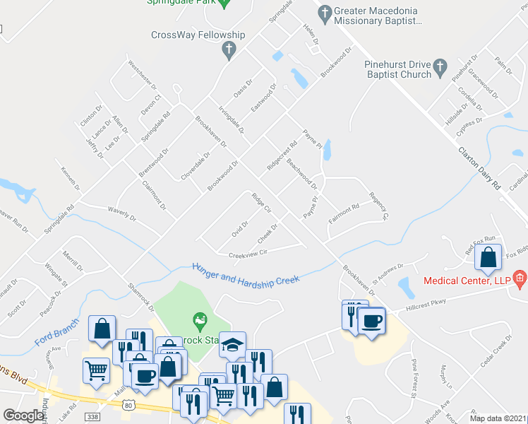 map of restaurants, bars, coffee shops, grocery stores, and more near 101 Ovid Drive in Dublin