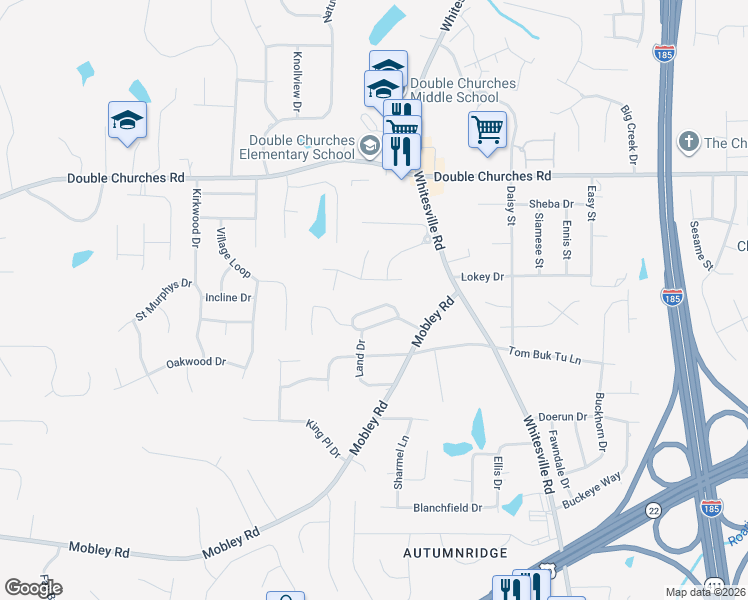 map of restaurants, bars, coffee shops, grocery stores, and more near 1239 Chaplin Drive in Columbus