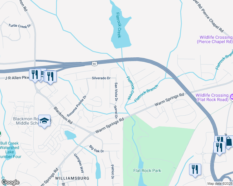 map of restaurants, bars, coffee shops, grocery stores, and more near 7298 San Vista Drive in Columbus