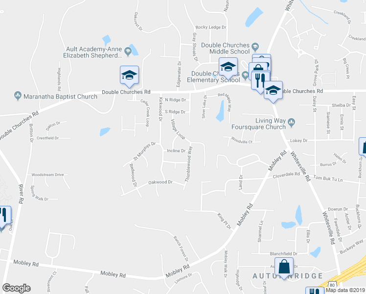 map of restaurants, bars, coffee shops, grocery stores, and more near 937 Incline Dr in Columbus