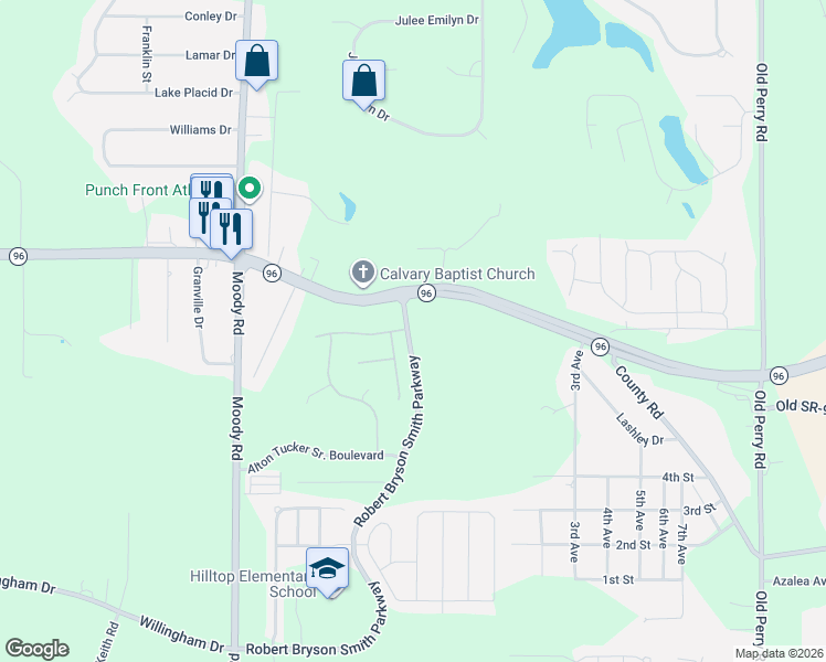 map of restaurants, bars, coffee shops, grocery stores, and more near Robert Bryson Smith Parkway in Bonaire