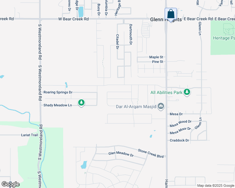 map of restaurants, bars, coffee shops, grocery stores, and more near 413 Sleepy Top Road in Glenn Heights
