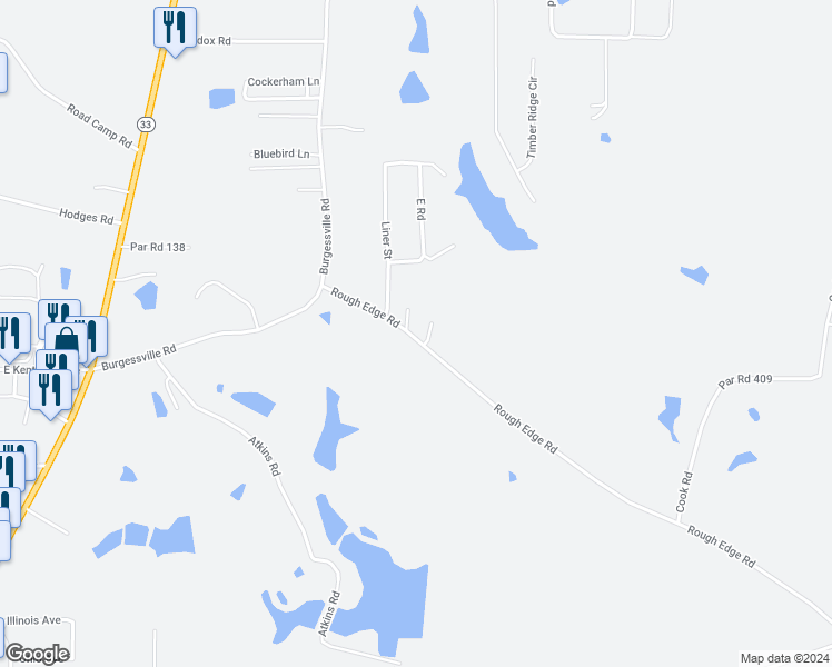 map of restaurants, bars, coffee shops, grocery stores, and more near 890 Par Road 408 in Ruston