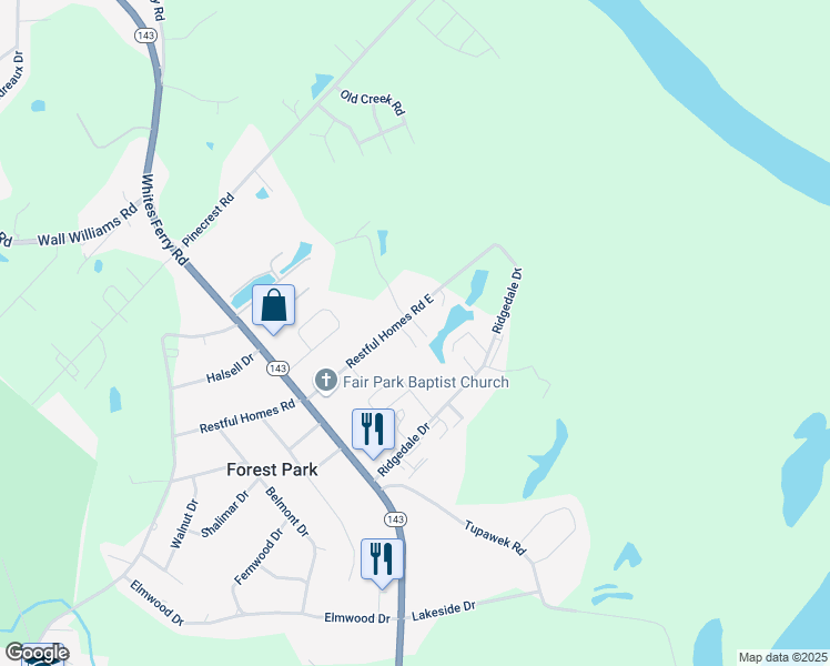 map of restaurants, bars, coffee shops, grocery stores, and more near 108 Kaki Lane in West Monroe