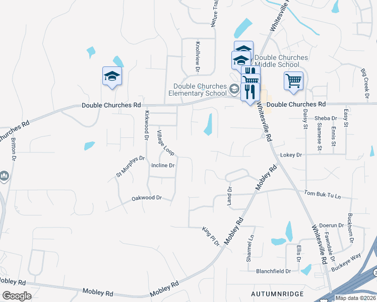 map of restaurants, bars, coffee shops, grocery stores, and more near 7196 Village Loop in Columbus