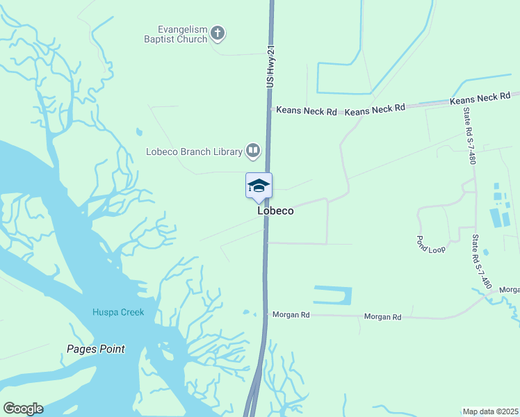 map of restaurants, bars, coffee shops, grocery stores, and more near in Lobeco