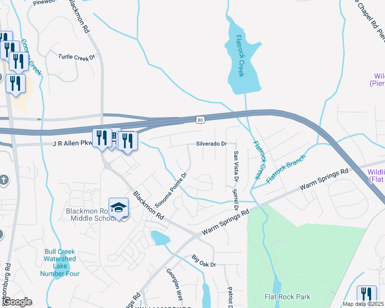 map of restaurants, bars, coffee shops, grocery stores, and more near 9034 Sonoma Pointe Drive in Columbus