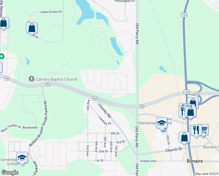 map of restaurants, bars, coffee shops, grocery stores, and more near 116 Larkspur Lane in Bonaire