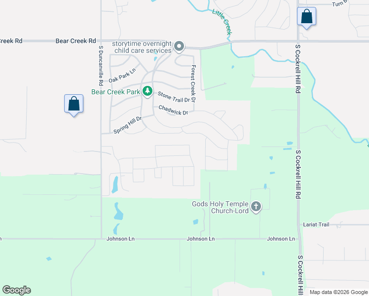 map of restaurants, bars, coffee shops, grocery stores, and more near 1750 Saunders Drive in Cedar Hill