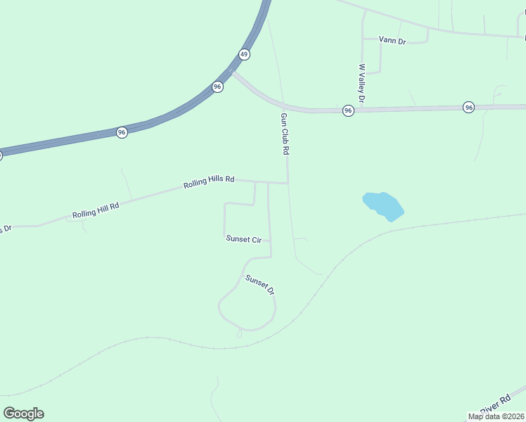 map of restaurants, bars, coffee shops, grocery stores, and more near 104 Sunset Drive in Fort Valley