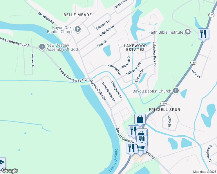 map of restaurants, bars, coffee shops, grocery stores, and more near 116 Westchester Dr in Monroe