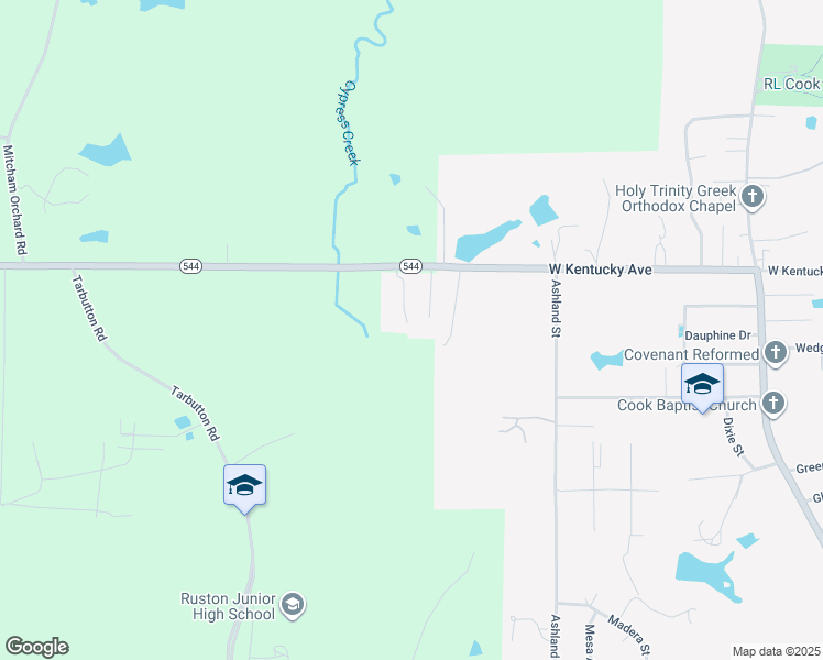 map of restaurants, bars, coffee shops, grocery stores, and more near 2201-2299 Arabella Street in Ruston