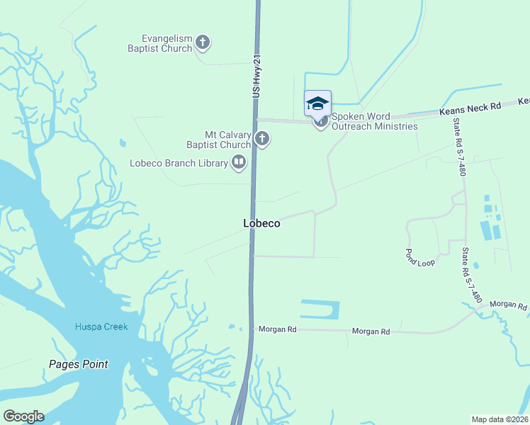map of restaurants, bars, coffee shops, grocery stores, and more near in Lobeco