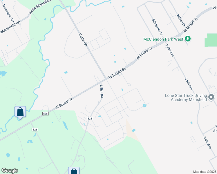 map of restaurants, bars, coffee shops, grocery stores, and more near 801 Lillian Road in Mansfield