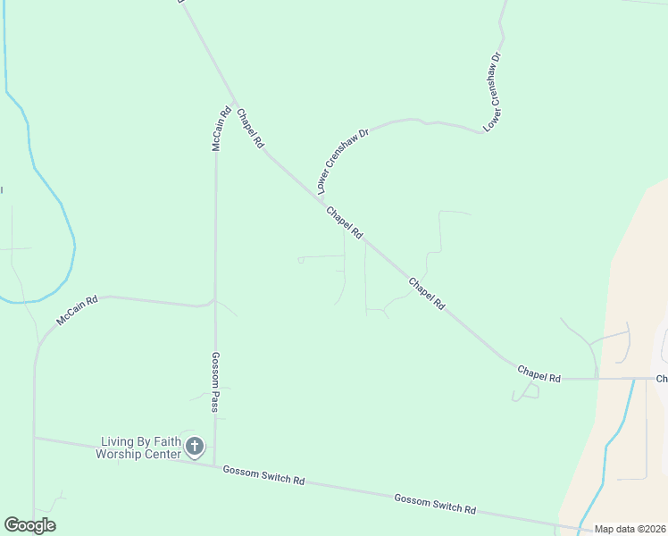 map of restaurants, bars, coffee shops, grocery stores, and more near 1595 Chapel Road in Wetumpka