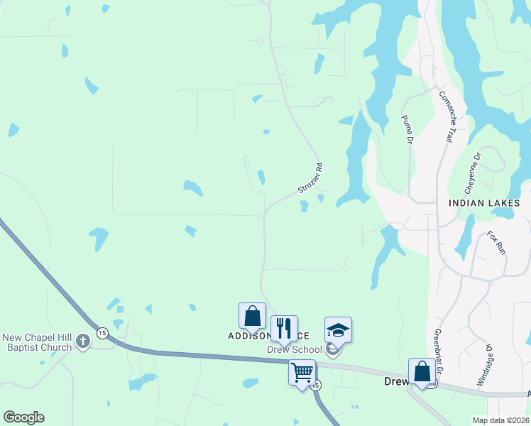 map of restaurants, bars, coffee shops, grocery stores, and more near 400 Strozier Road in West Monroe