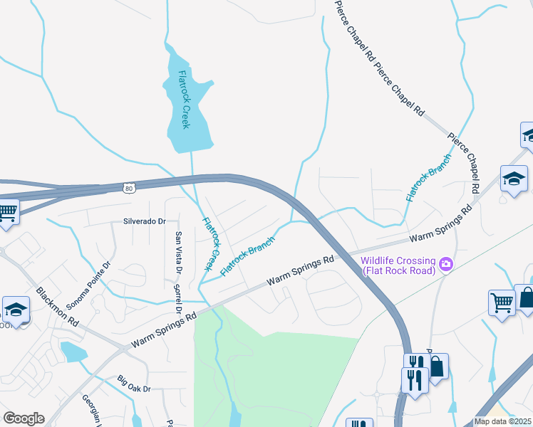 map of restaurants, bars, coffee shops, grocery stores, and more near 5040 Stone Park Drive in Columbus