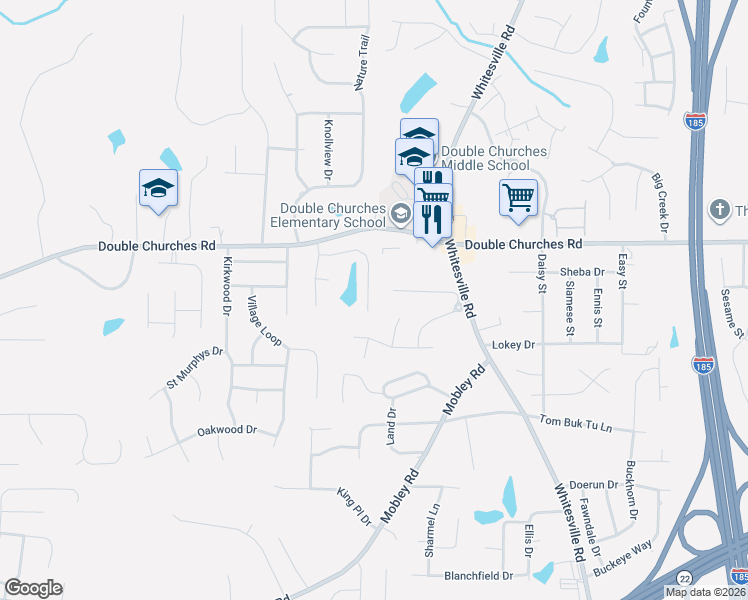 map of restaurants, bars, coffee shops, grocery stores, and more near 1035 Red Maple Way in Columbus