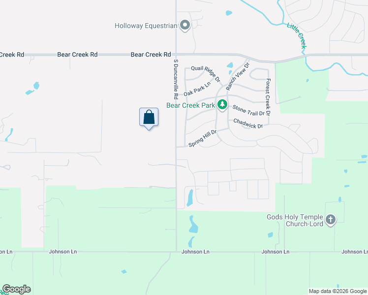 map of restaurants, bars, coffee shops, grocery stores, and more near 15 Willow Lane in Cedar Hill