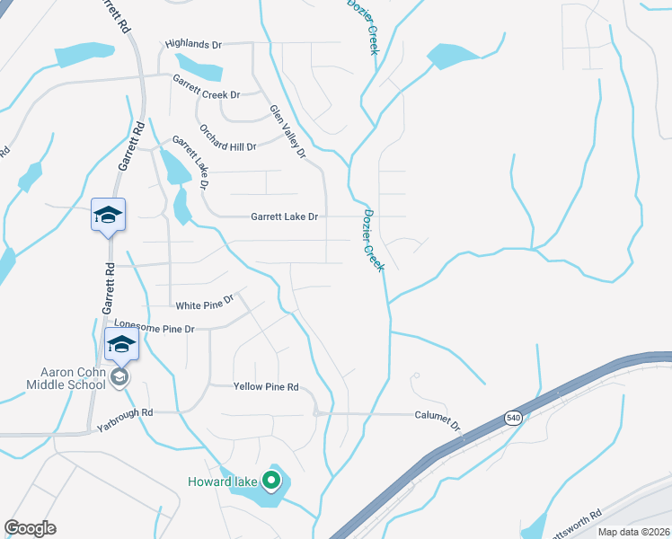 map of restaurants, bars, coffee shops, grocery stores, and more near 9601 Yellow Pine Road in Columbus
