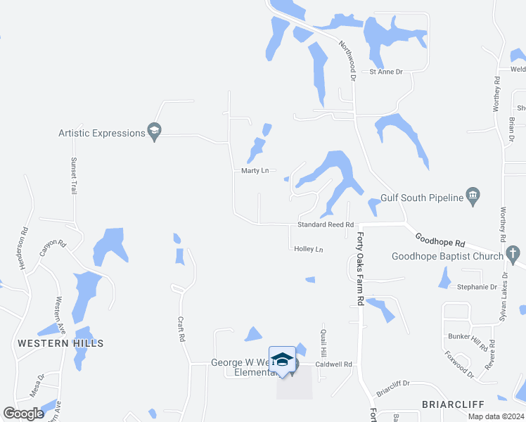 map of restaurants, bars, coffee shops, grocery stores, and more near 112 Flagstone Drive in West Monroe