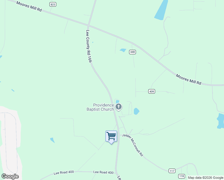 map of restaurants, bars, coffee shops, grocery stores, and more near 2717 Lee Road 166 in Opelika