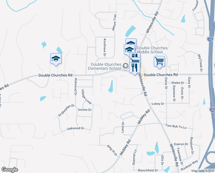 map of restaurants, bars, coffee shops, grocery stores, and more near 1006 Silver Lake Court in Columbus
