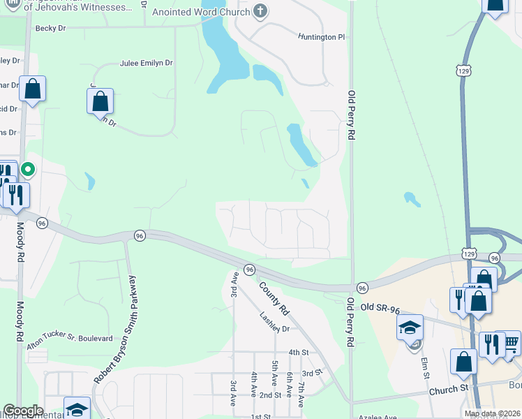 map of restaurants, bars, coffee shops, grocery stores, and more near 517 Clover Trail in Bonaire