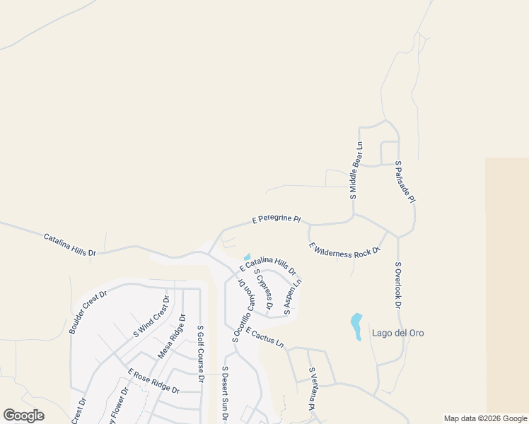 map of restaurants, bars, coffee shops, grocery stores, and more near 66288 East Peregrine Place in Saddlebrooke