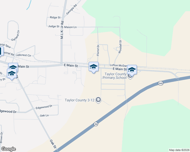 map of restaurants, bars, coffee shops, grocery stores, and more near 218 East Main Street in Butler