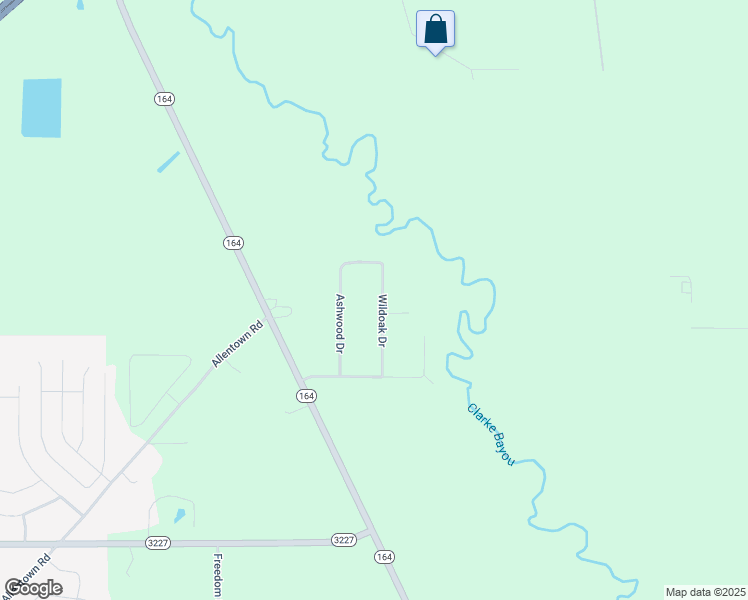 map of restaurants, bars, coffee shops, grocery stores, and more near 429 Wildoak Drive in Haughton