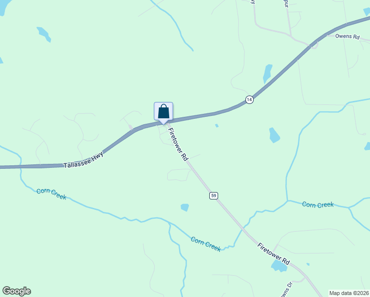 map of restaurants, bars, coffee shops, grocery stores, and more near 161 Firetower Rd in Wetumpka