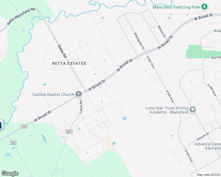 map of restaurants, bars, coffee shops, grocery stores, and more near 1197 West Broad Street in Mansfield