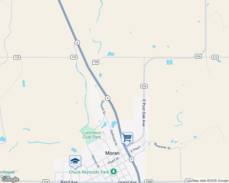 map of restaurants, bars, coffee shops, grocery stores, and more near in Moran